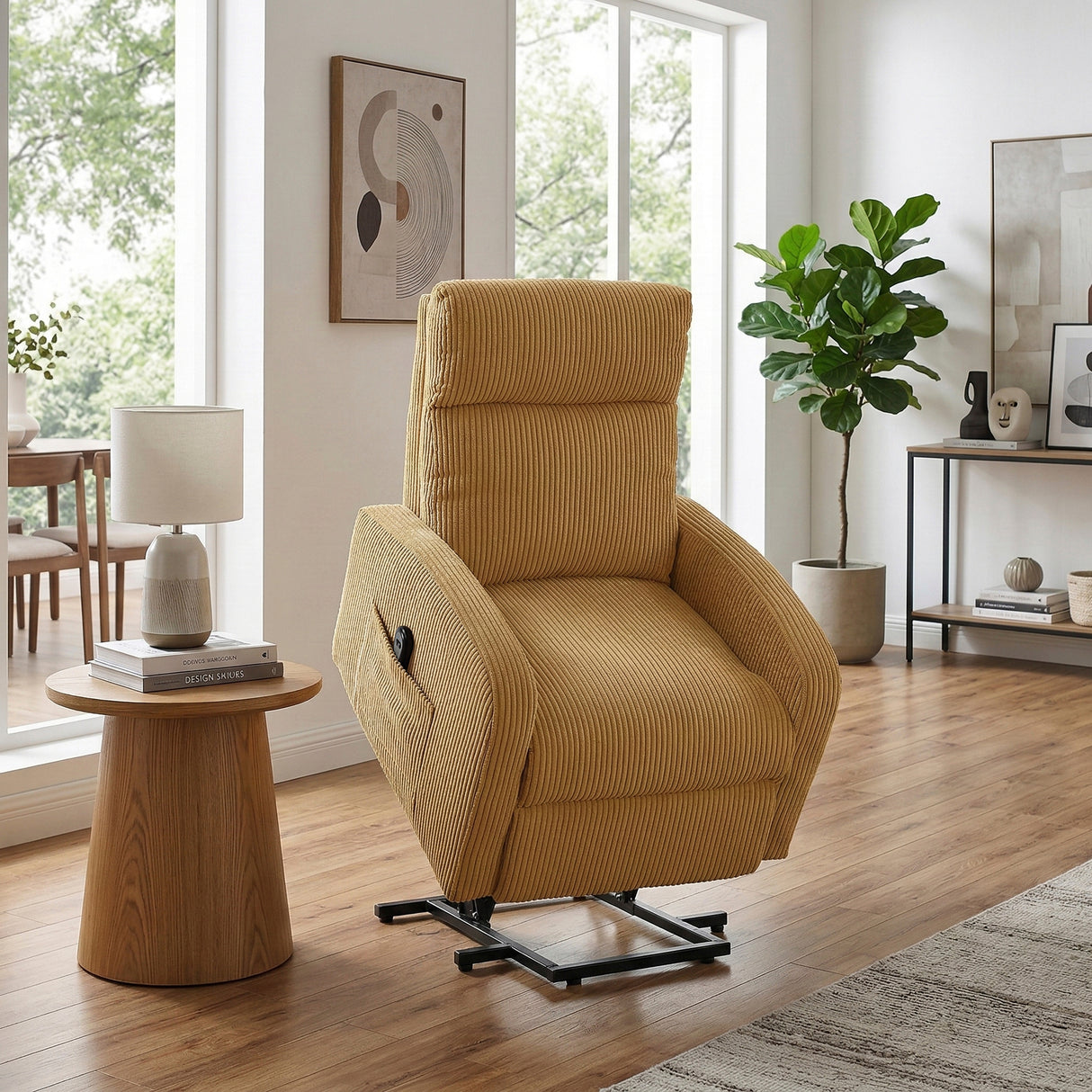 Parsons Yellow Power Lift Chair from Homelegance - Luna Furniture