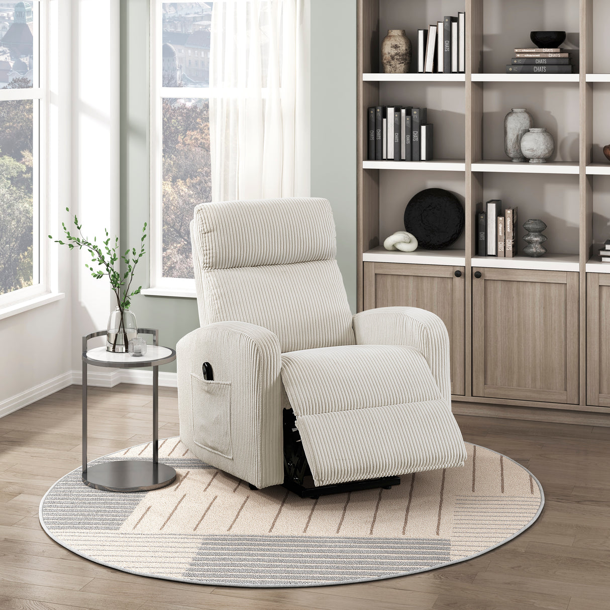 Parsons Beige Power Lift Chair from Homelegance - Luna Furniture