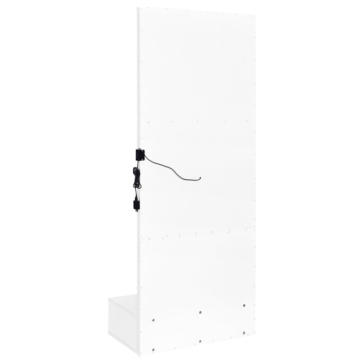 Spector White High Gloss 1-Drawer Lighted Full-Length Floor Mirror from Coaster - Luna Furniture