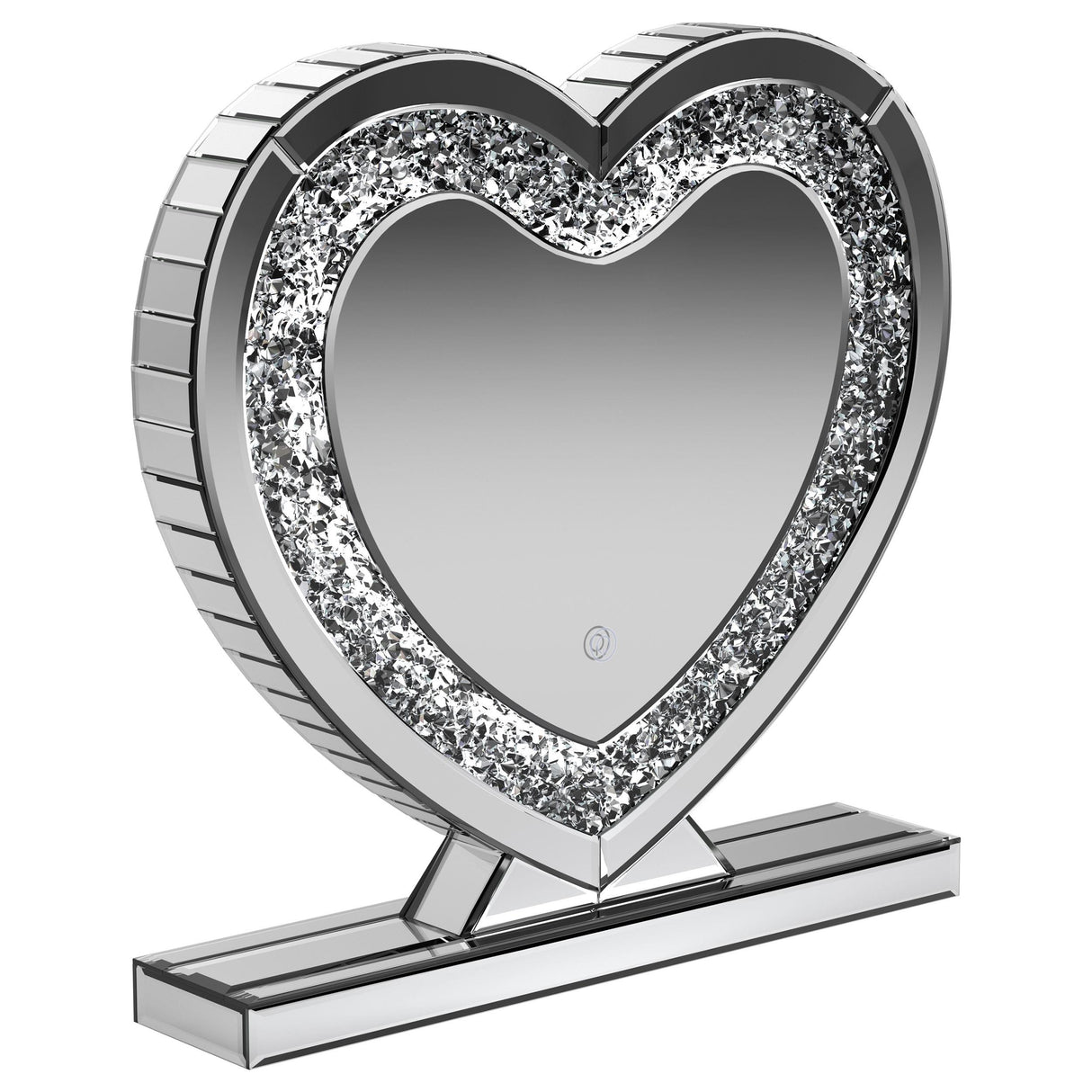 Euston Silver Heart Shape Table Mirror from Coaster - Luna Furniture