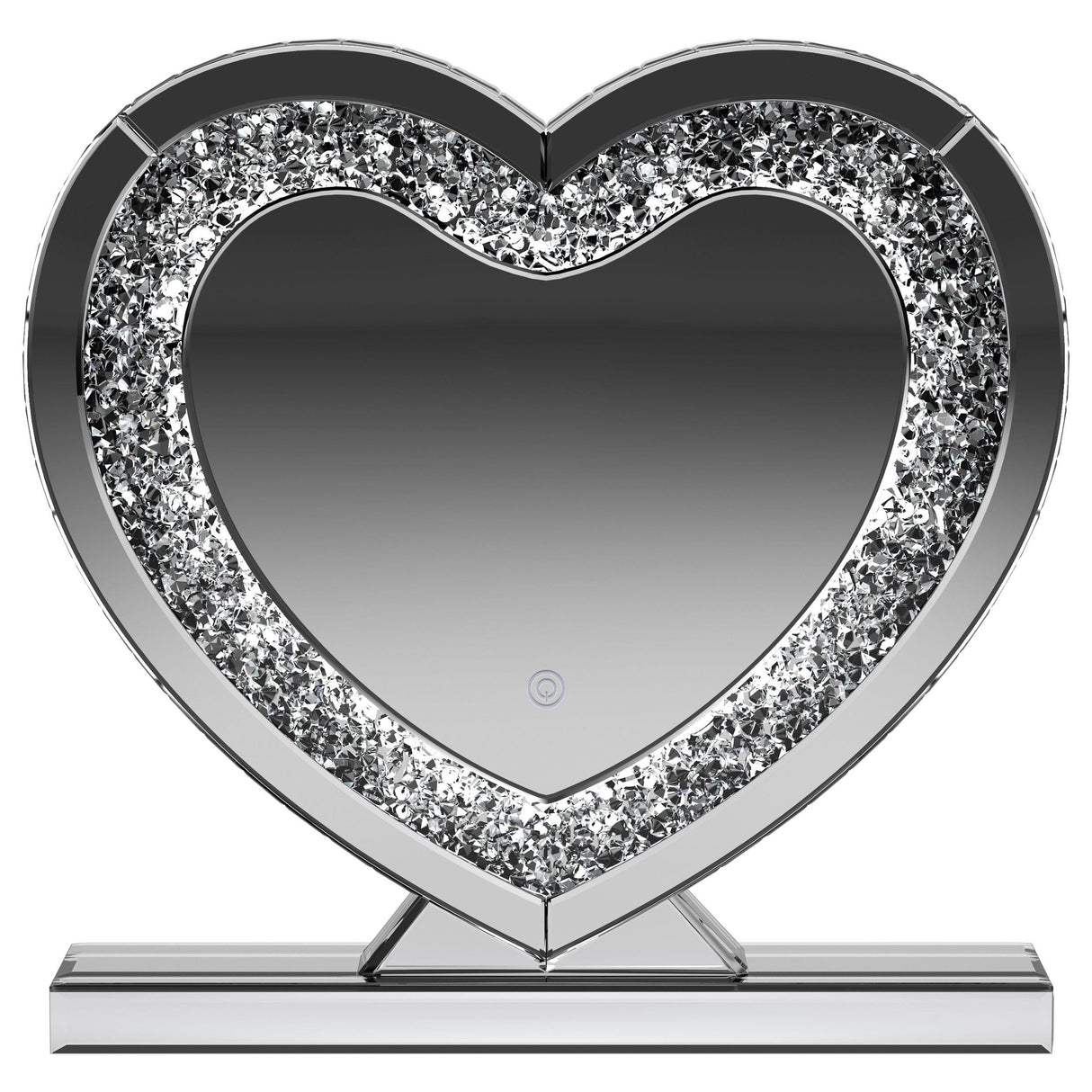Euston Silver Heart Shape Table Mirror from Coaster - Luna Furniture