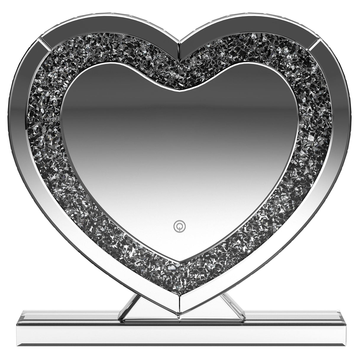Euston Silver Heart Shape Table Mirror from Coaster - Luna Furniture