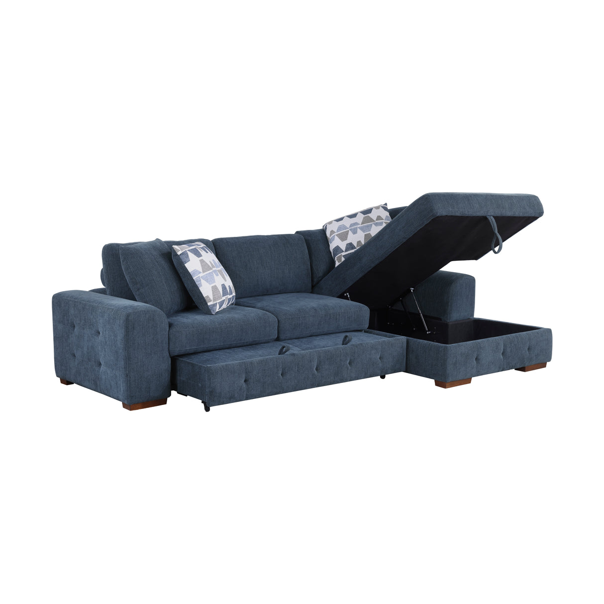 Michah Light Gray Convertible Sofa with Pull-out Bed from Homelegance - Luna Furniture