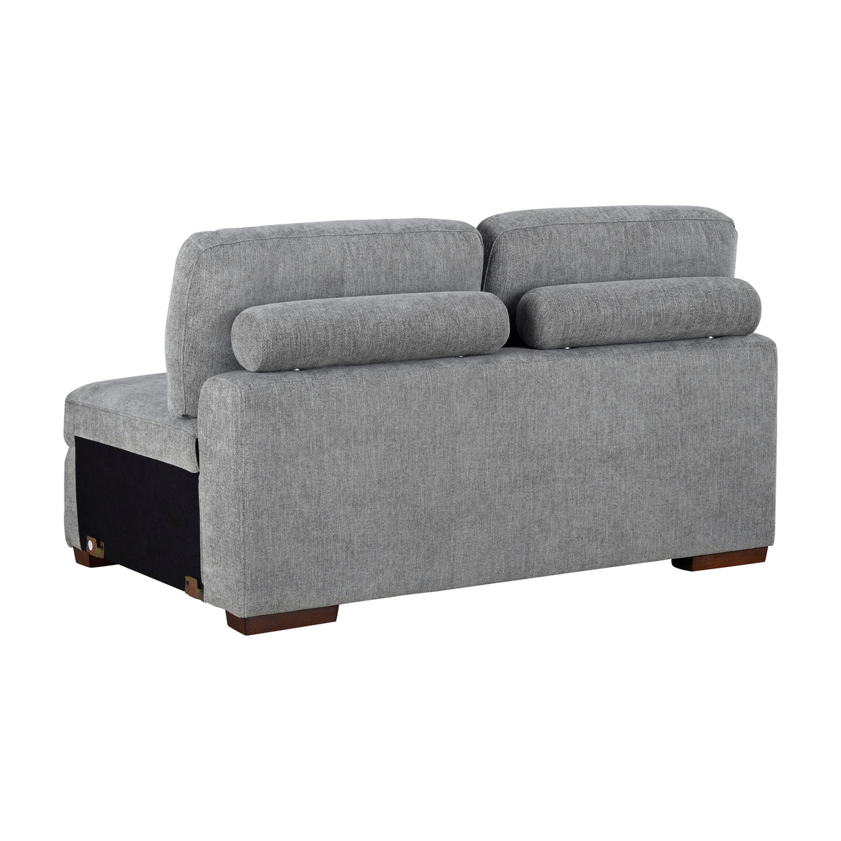 Raife Gray 5-Piece Right Chaise Sectional with Ottoman
