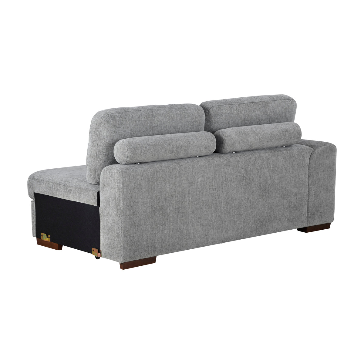 Raife Gray 5-Piece Right Chaise Sectional with Ottoman