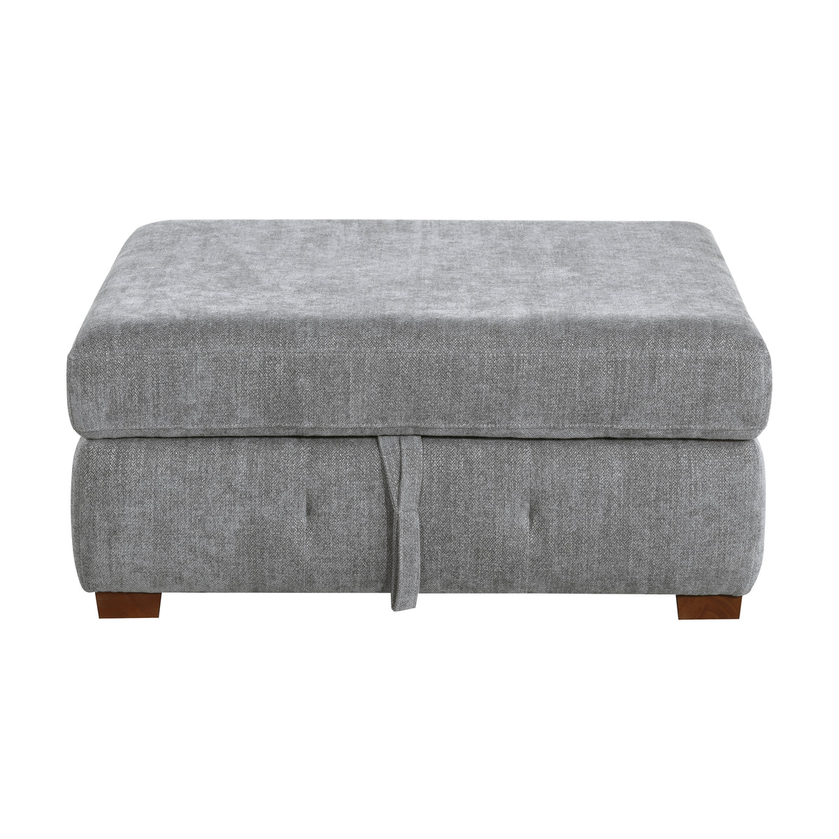 Raife Gray 5-Piece Right Chaise Sectional with Ottoman