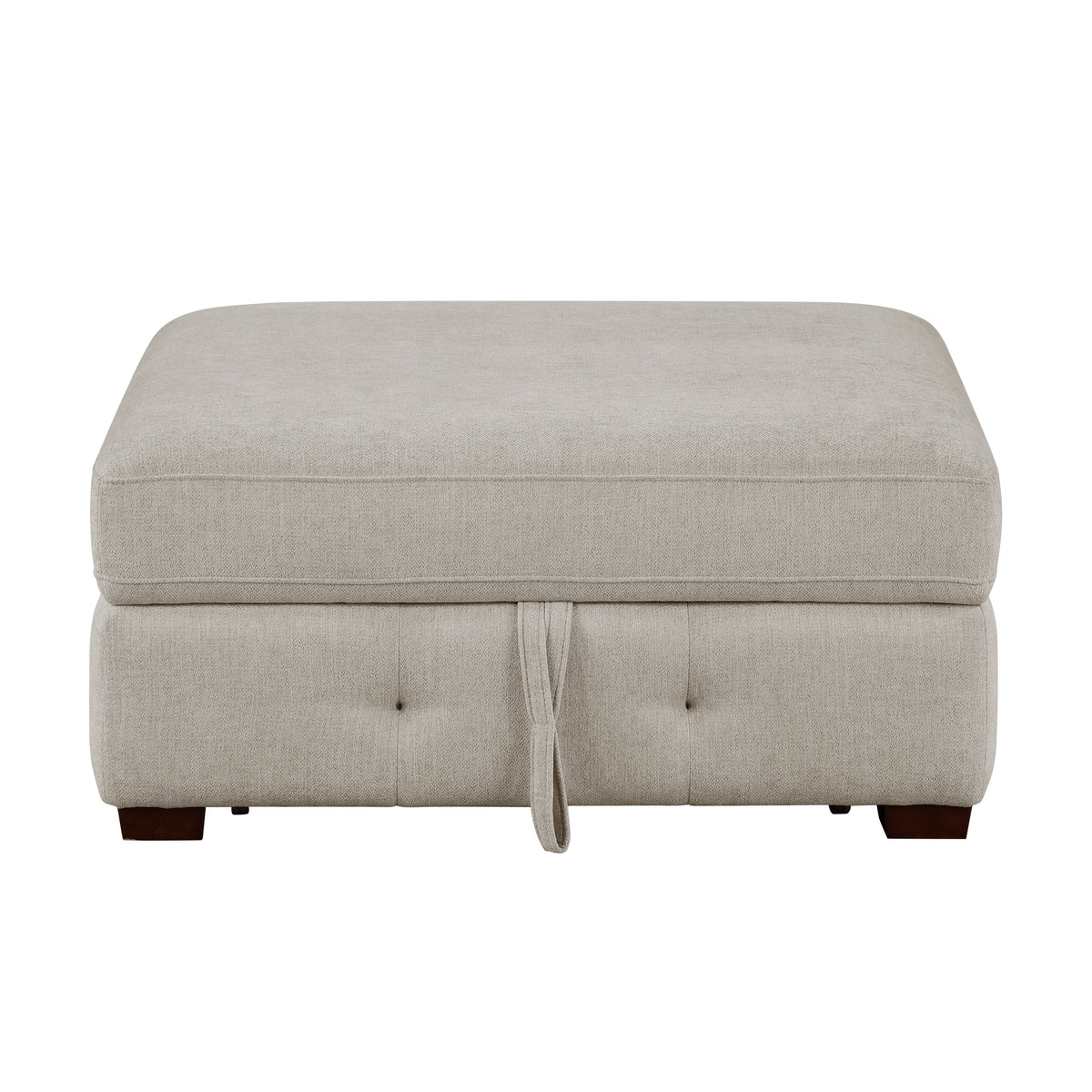 Raife Taupe 5-Piece Right Chaise Sectional with Ottoman