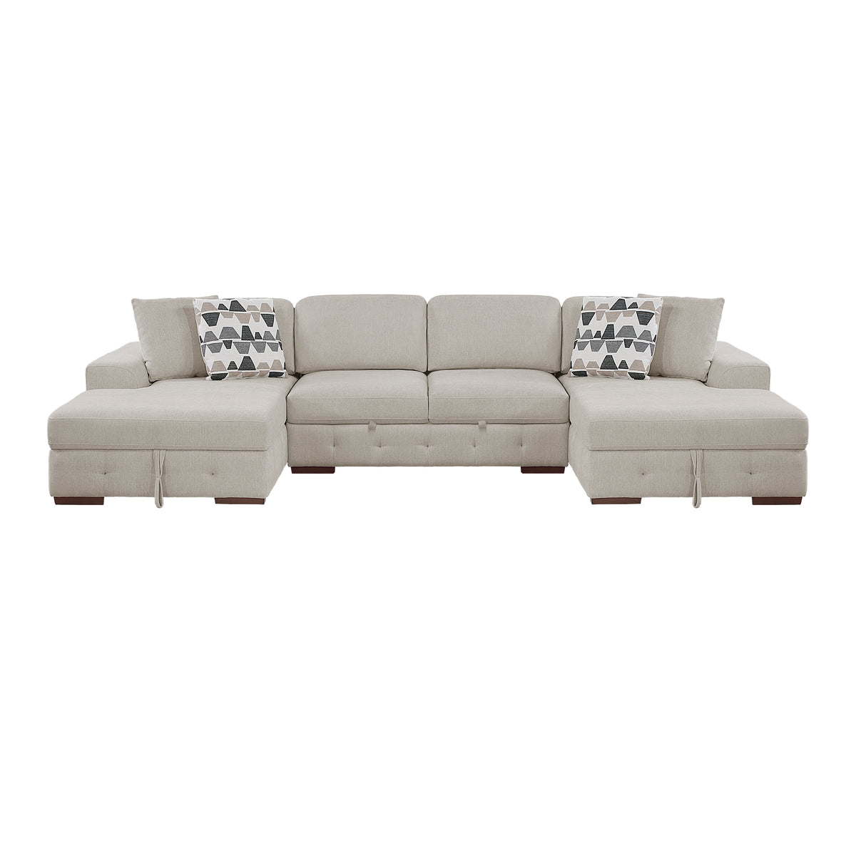 9624TP*3LCRC (3)3-Piece Sectional with Left and Right Chaise from Homelegance - Luna Furniture