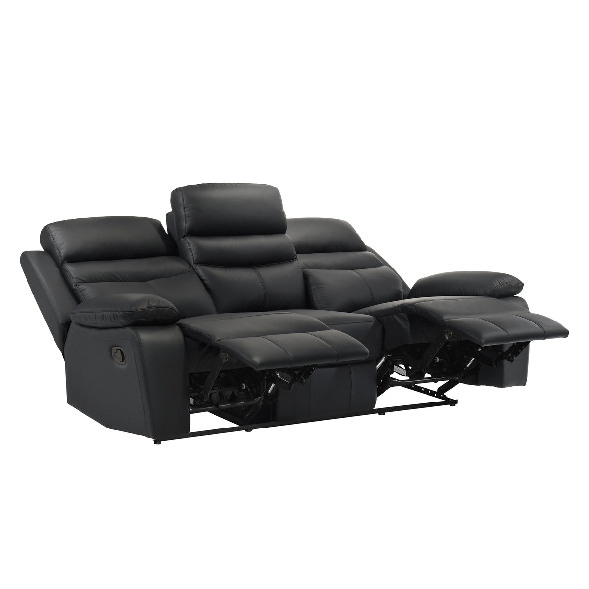 Hancock Black 2-Piece Double Reclining Set from Homelegance - Luna Furniture