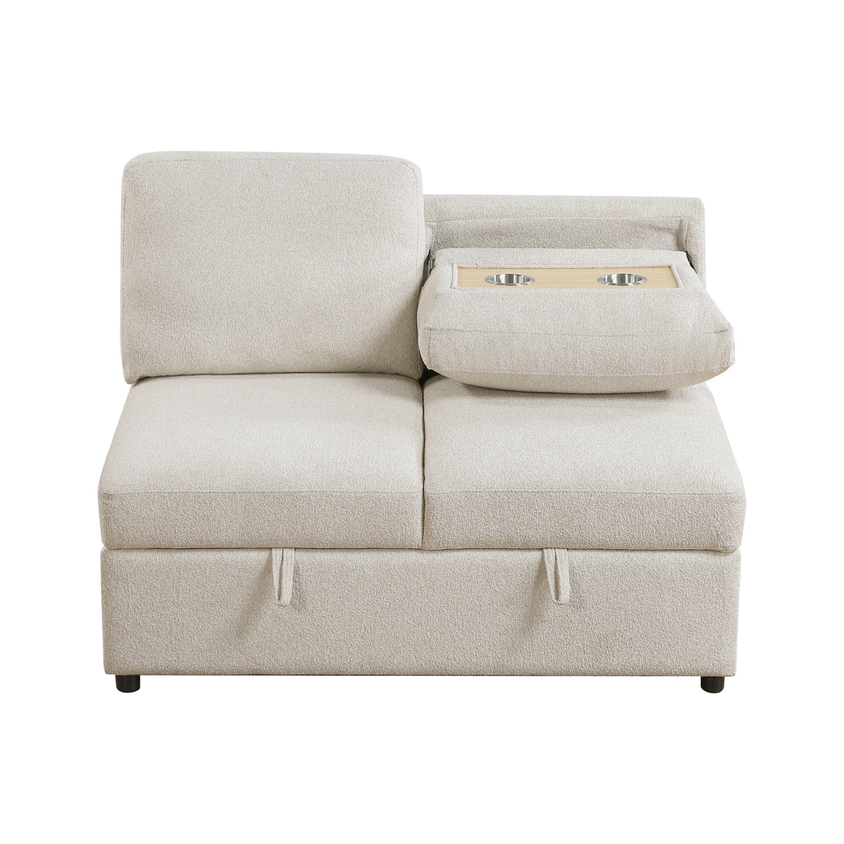 9630BE*32LRC (3)Sectional with Right Chaise, Pull-out Bed and Hidden Storages, Charging Ports from Homelegance - Luna Furniture