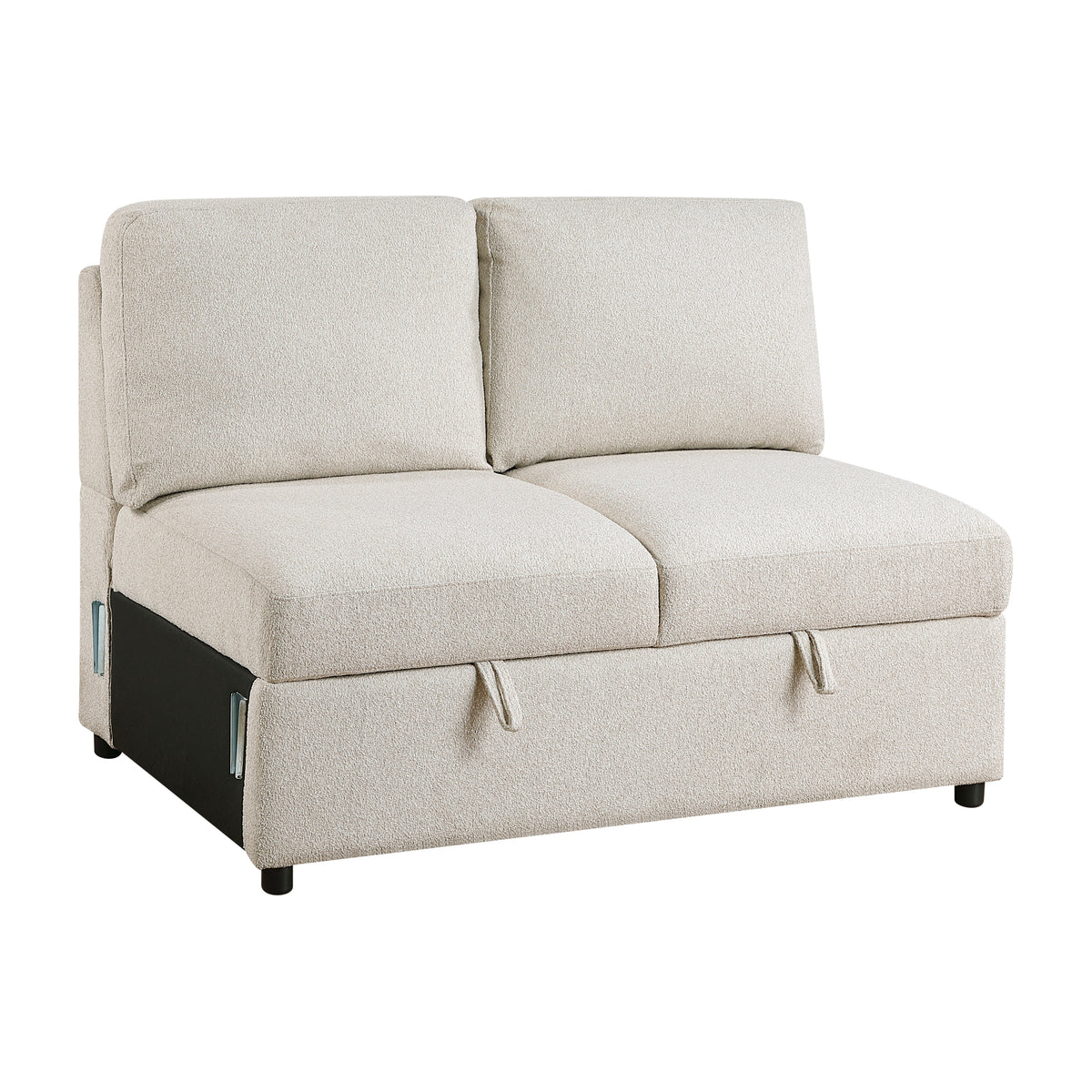 9630BE*42LRC (4)Sectional with Right Chaise, Pull-out Bed and Hidden Storages, Charging Ports from Homelegance - Luna Furniture