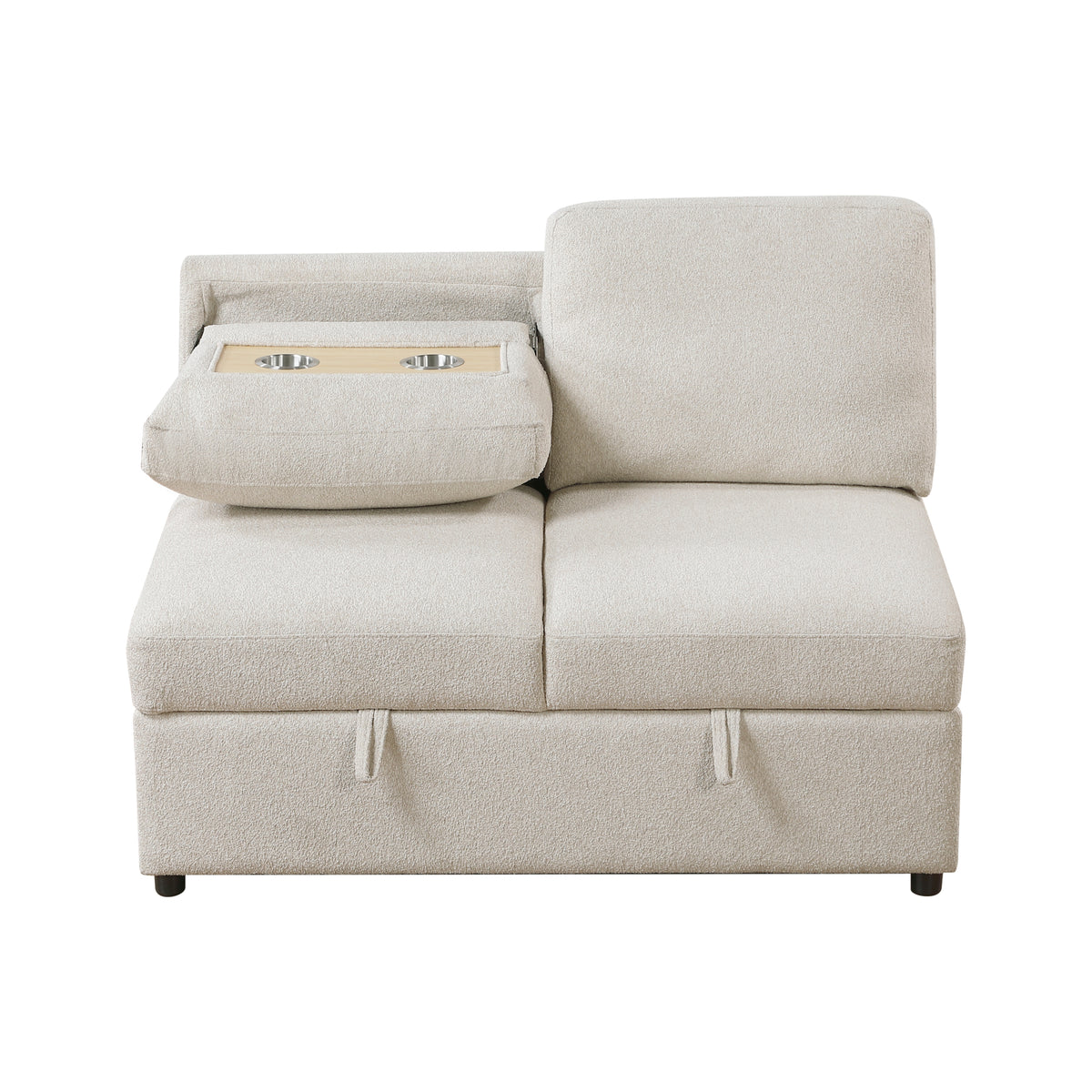 9630BE*4LC2R (4)Sectional with Left Chaise, Pull-out Bed and Hidden Storages, Charging Ports from Homelegance - Luna Furniture