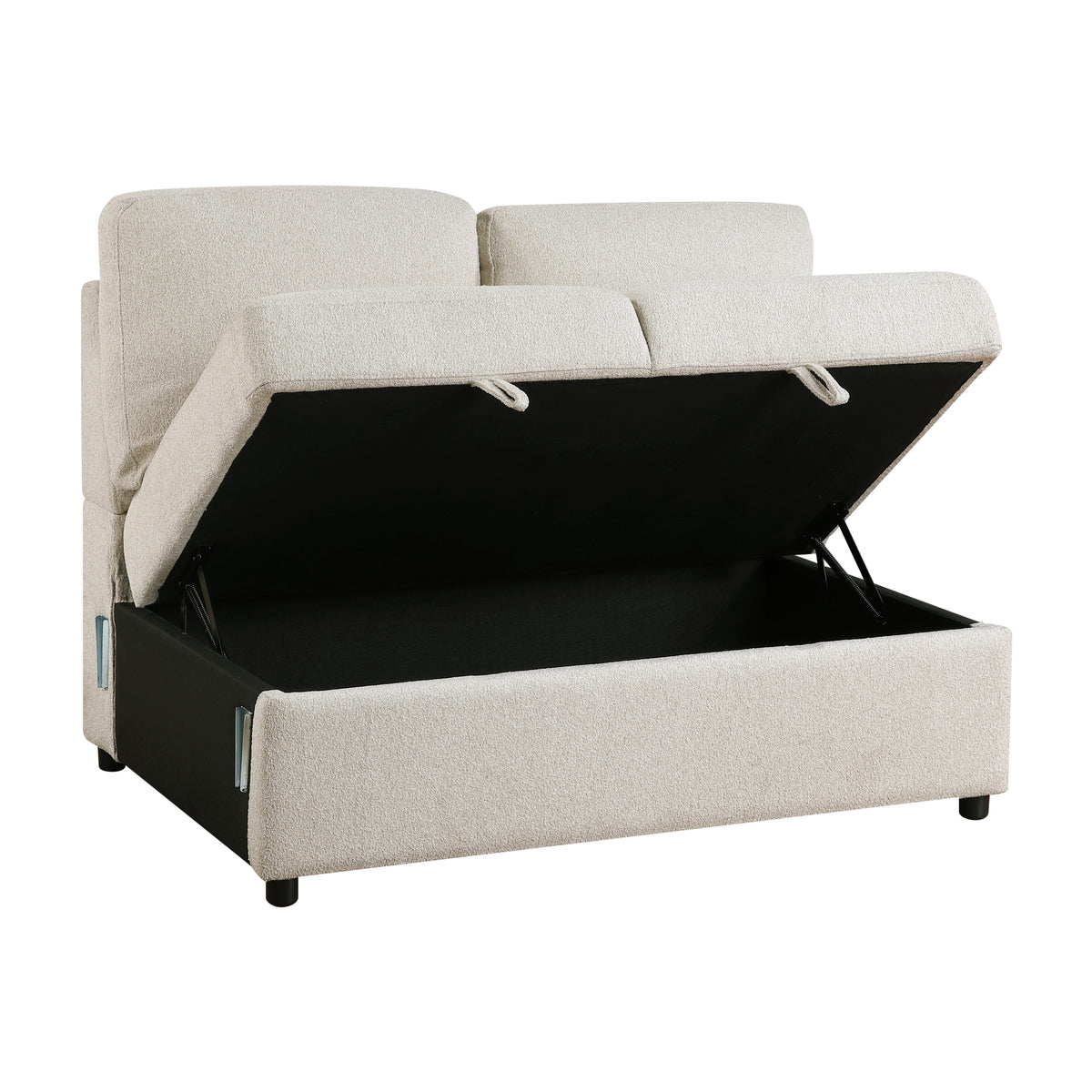 9630BE*4LC2R (4)Sectional with Left Chaise, Pull-out Bed and Hidden Storages, Charging Ports from Homelegance - Luna Furniture