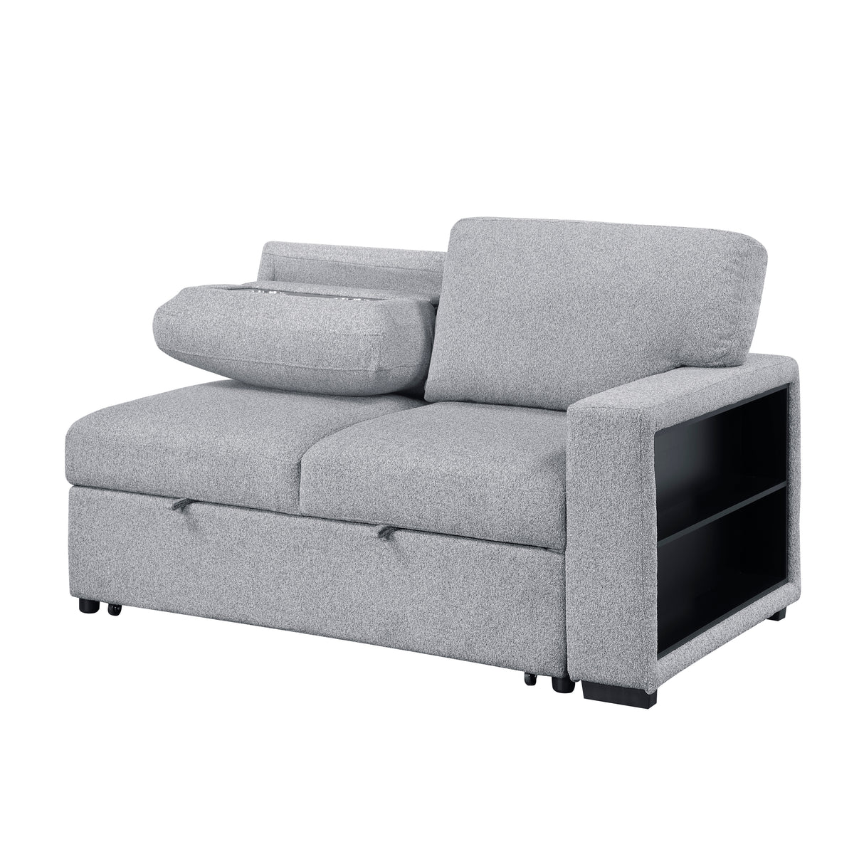 Pompano Gray 2-Piece Right-Side Sleeper Section from Homelegance - Luna Furniture