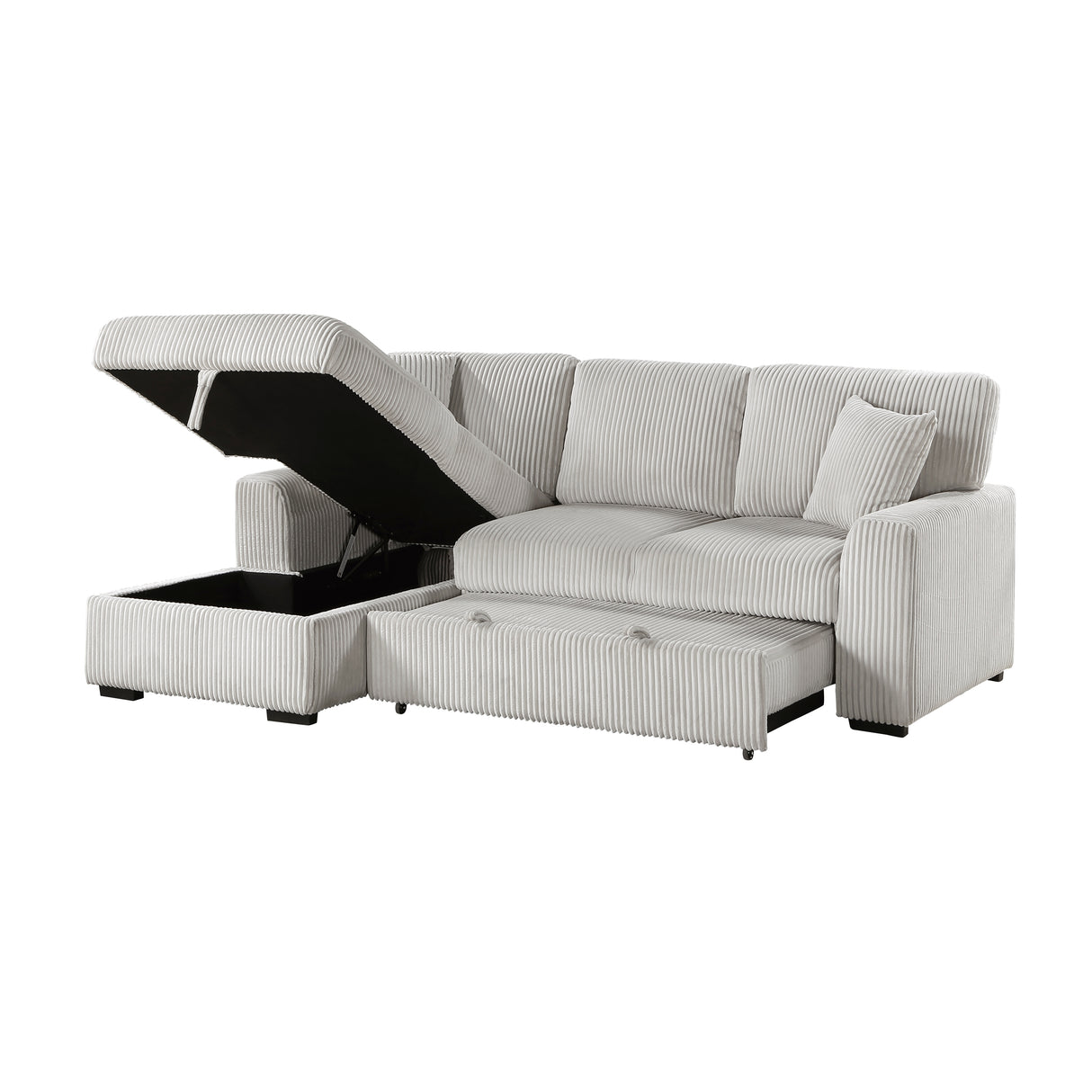 Marsh Gray 2-Piece Sectional with Right Chaise from Homelegance - Luna Furniture