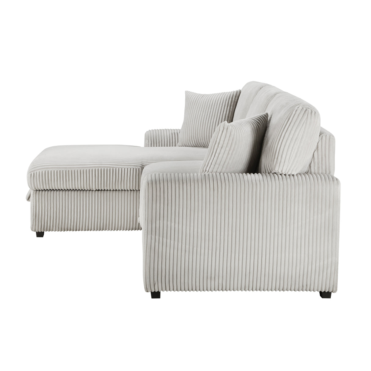 Marsh Gray 2-Piece Sectional with Right Chaise from Homelegance - Luna Furniture