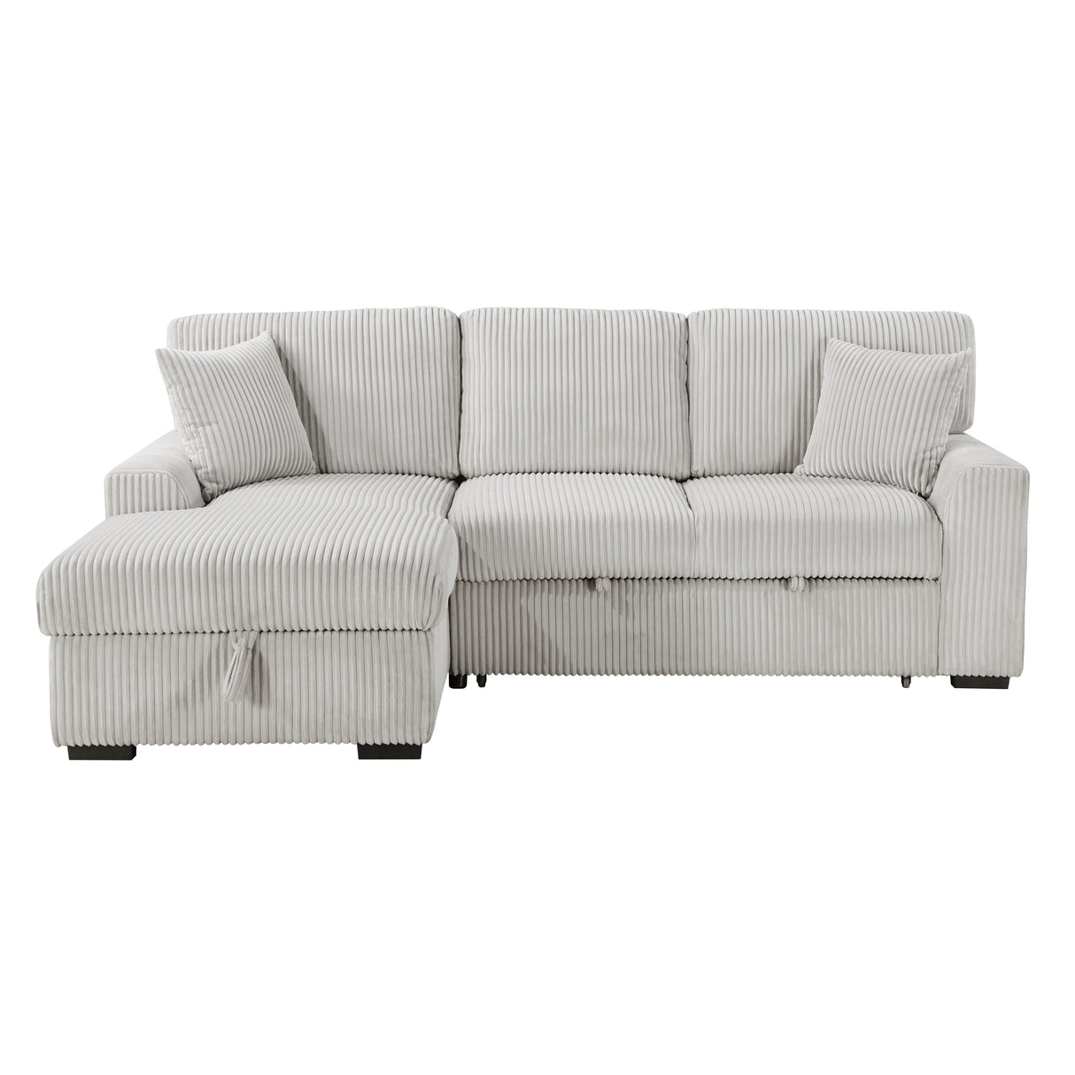 Marsh Gray 2-Piece Sectional with Right Chaise from Homelegance - Luna Furniture