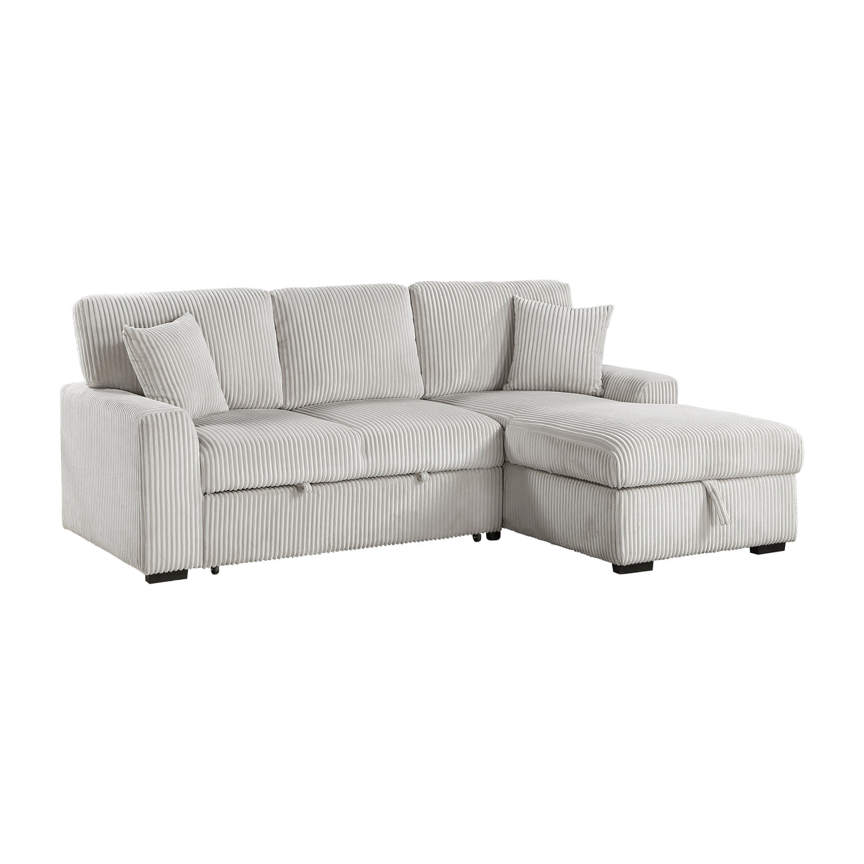 Marsh Gray 2-Piece Sectional with Right Chaise from Homelegance - Luna Furniture