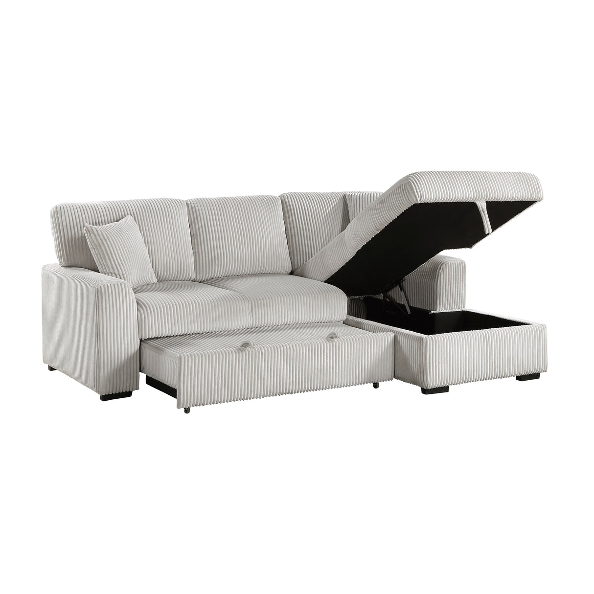Marsh Gray 2-Piece Sectional with Right Chaise from Homelegance - Luna Furniture