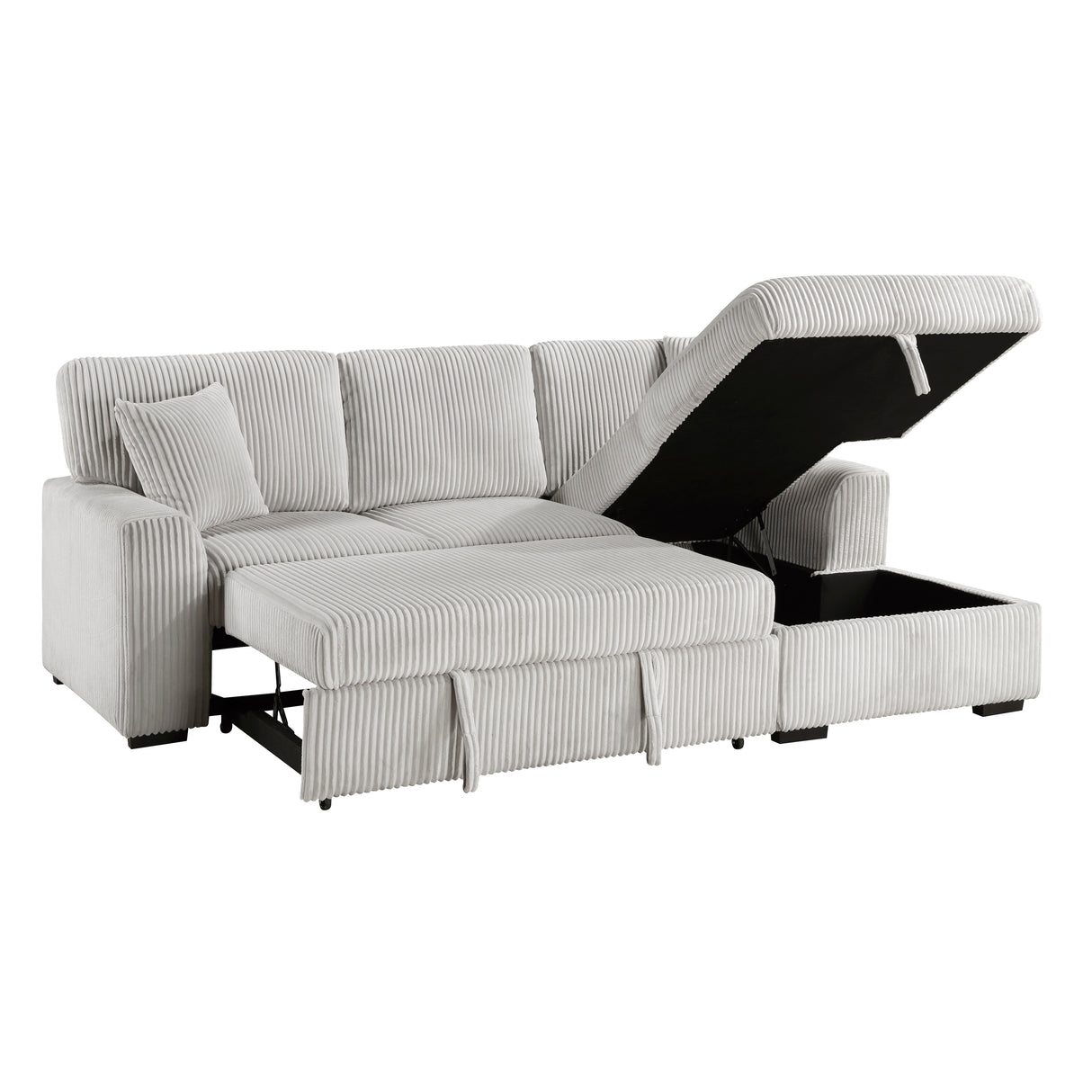 Marsh Gray 2-Piece Sectional with Right Chaise from Homelegance - Luna Furniture