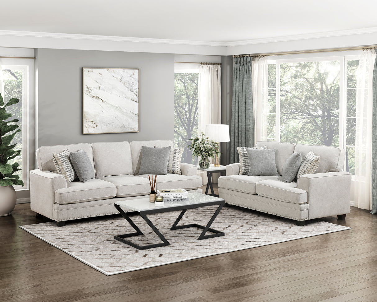 Rhett Beige 3-Piece Reversible Sectional with Pull-out Bed and Hidden Storage from Homelegance - Luna Furniture