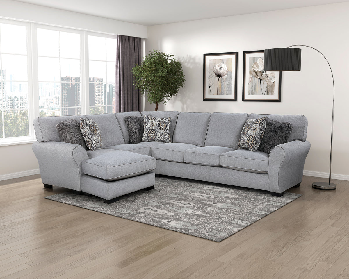 Kieran Gray 2-Piece Reversible Sectional from Homelegance - Luna Furniture