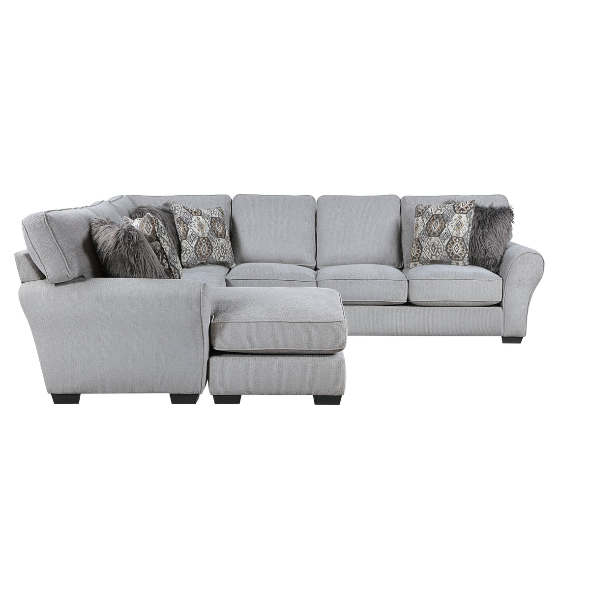 Kieran Gray 2-Piece Reversible Sectional from Homelegance - Luna Furniture