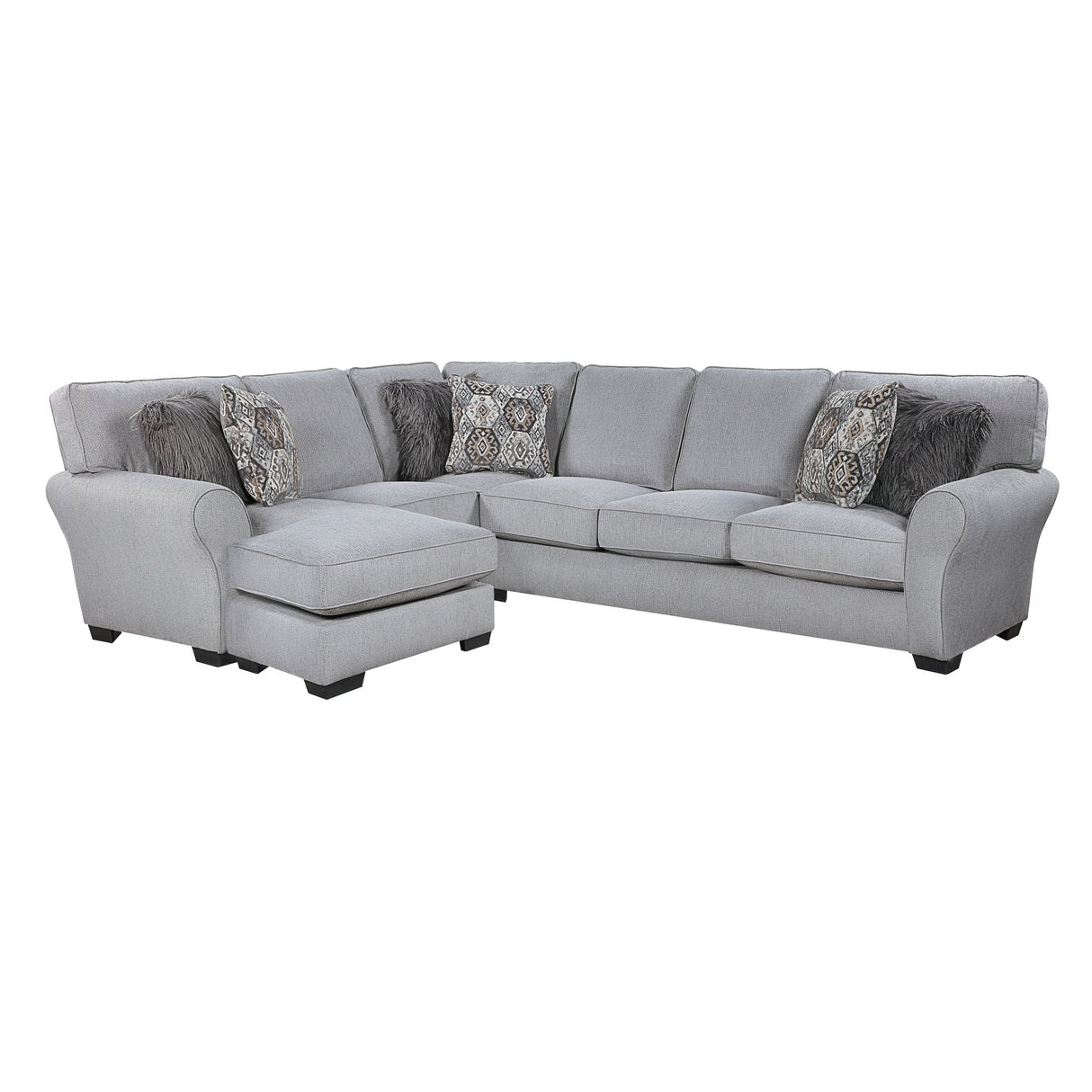 Kieran Gray 2-Piece Reversible Sectional from Homelegance - Luna Furniture