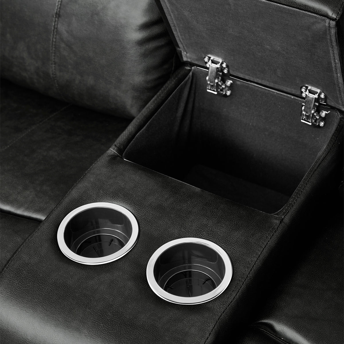 Marille Black Bonded Leather Reclining Loveseat from Homelegance - Luna Furniture
