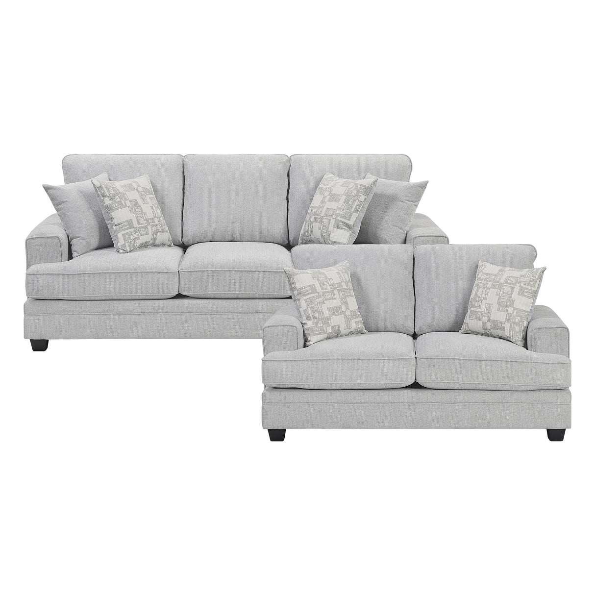 Sarah Stone Gray 2-Piece Living Room Set from Homelegance - Luna Furniture