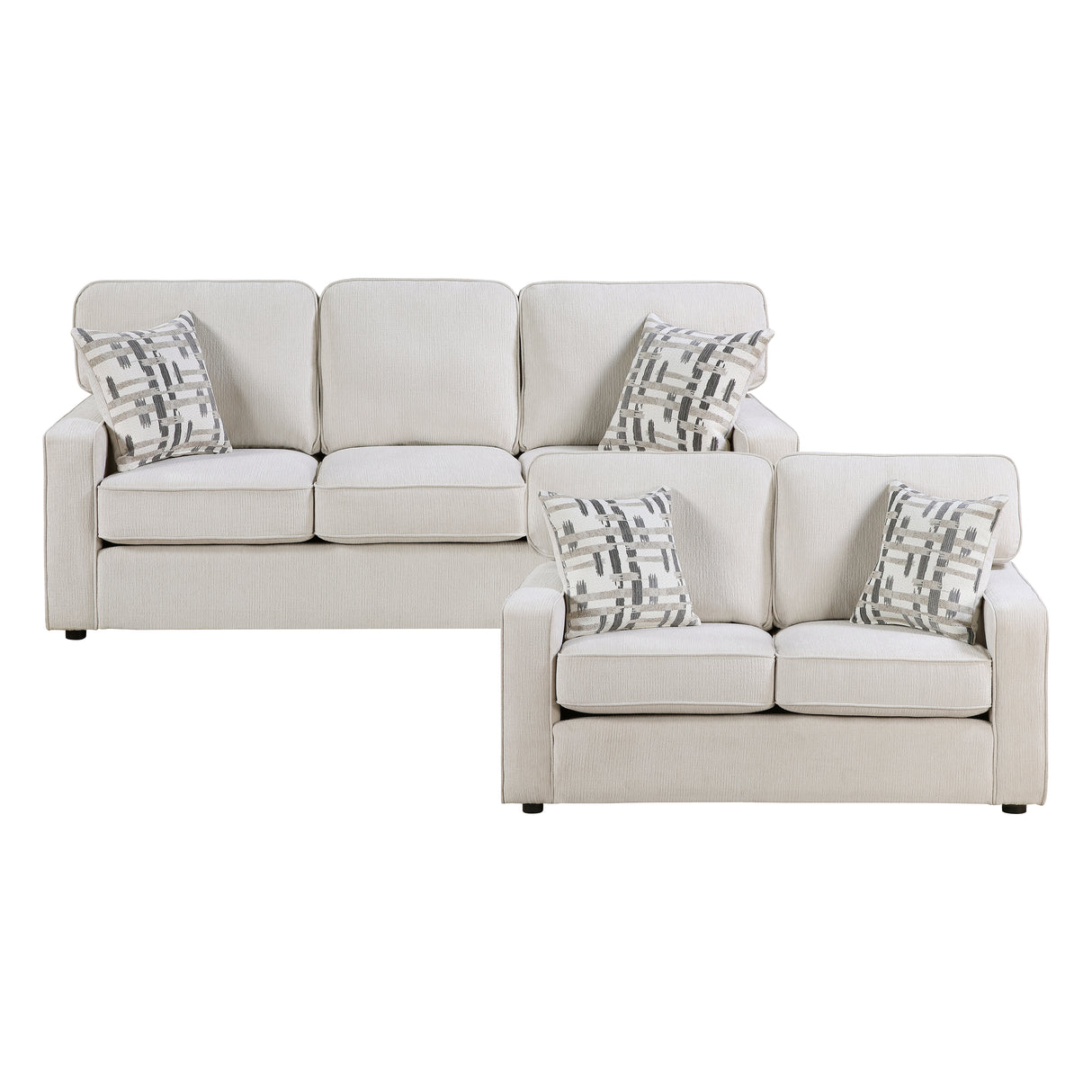 Frances Beige 2-Piece Living Room Set from Homelegance - Luna Furniture