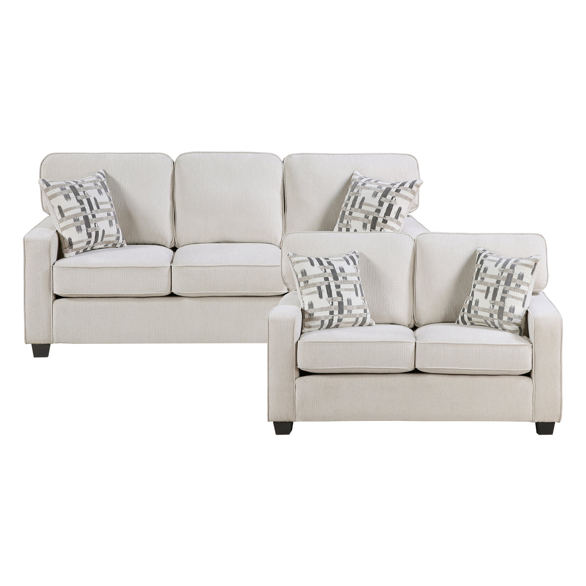Frances Beige 2-Piece Living Room Set