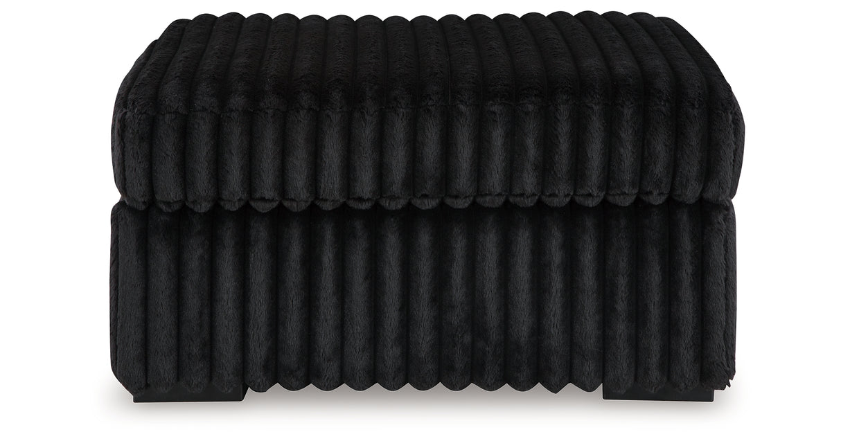 Midnight-Madness Oversized Chaise and Oversized Accent Ottoman from Ashley Furniture - Luna Furniture