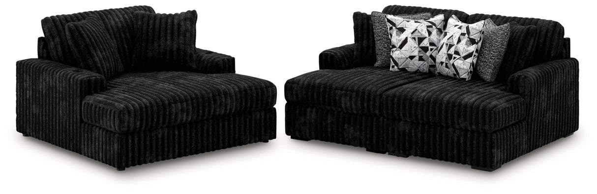 Midnight-Madness Super Chaise and Oversized Chaise from Ashley Furniture - Luna Furniture