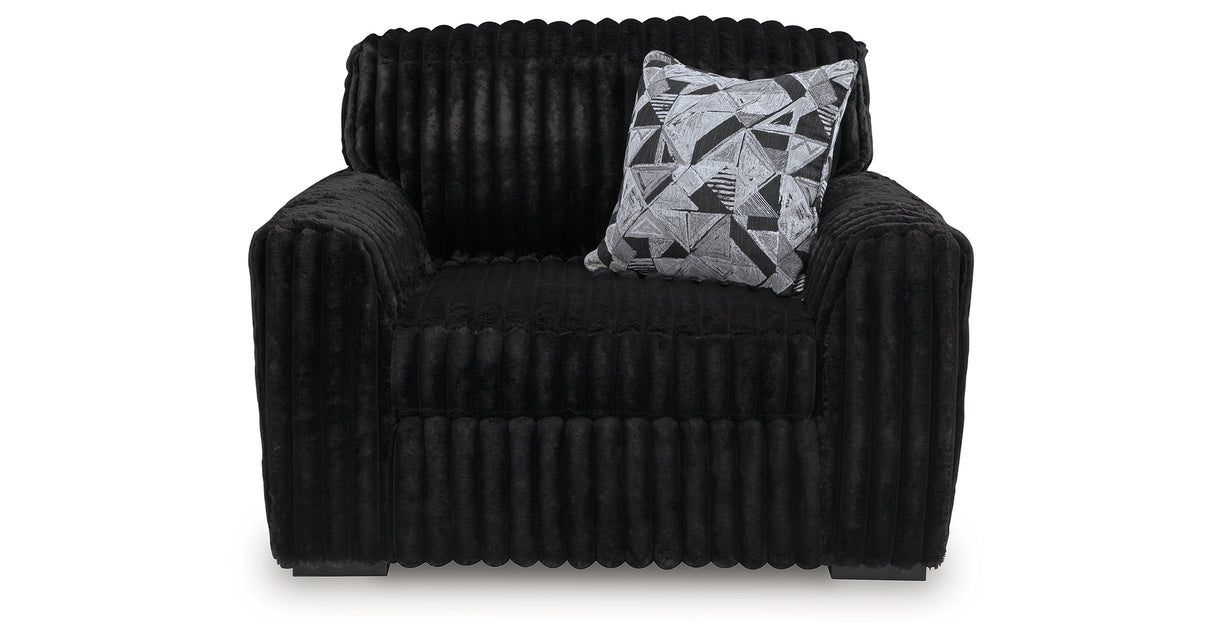 Midnight-Madness Sofa, Loveseat and Oversized Chair from Ashley Furniture - Luna Furniture