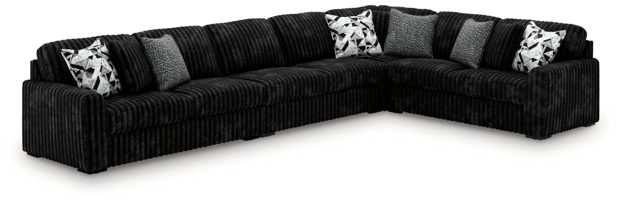 Midnight-Madness 4-Piece Sectional from Ashley Furniture - Luna Furniture