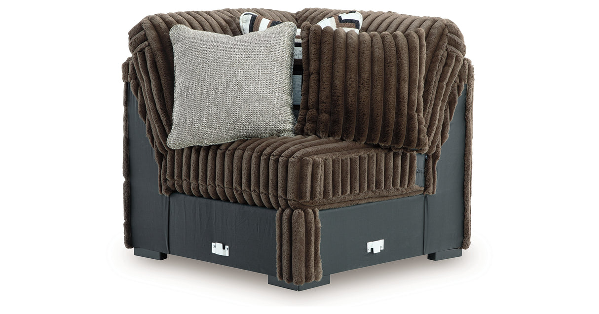 Midnight-Madness 4-Piece Sectional and Oversized Chair from Ashley Furniture - Luna Furniture