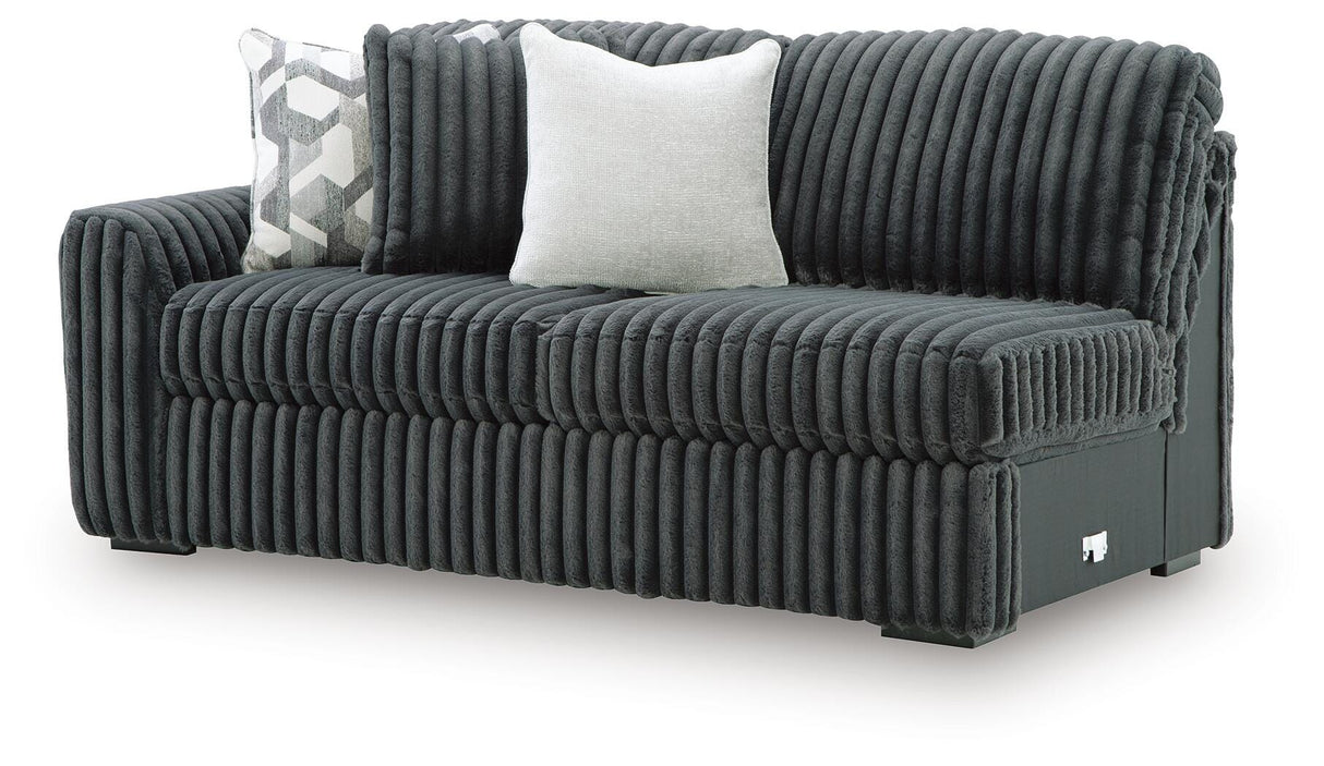 Midnight-Madness Gunmetal 3-Piece Sectional with Chaise from Ashley Furniture - Luna Furniture