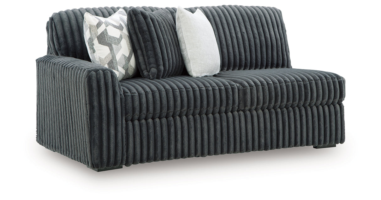 Midnight-Madness Gunmetal 3-Piece Sectional with Chaise from Ashley Furniture - Luna Furniture