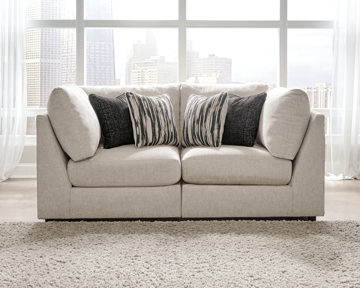 Kellway Bisque 2-Piece Sectional Loveseat from Ashley - Luna Furniture