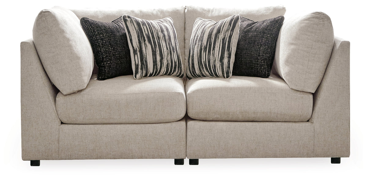 Kellway Bisque 2-Piece Sectional Loveseat from Ashley - Luna Furniture