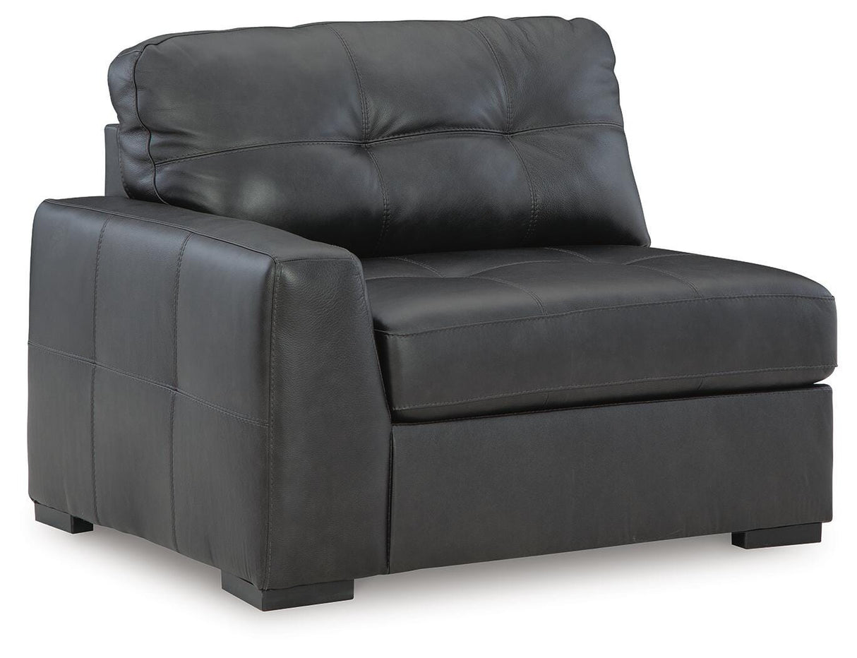 Brindley Pier 4-Piece Sectional with Ottoman in Fog from Ashley - Luna Furniture