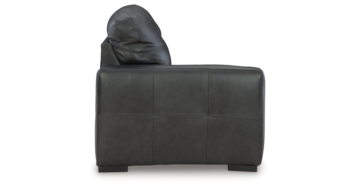 Brindley Pier 4-Piece Sectional with Ottoman in Fog from Ashley - Luna Furniture