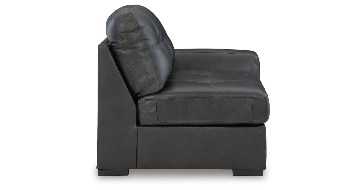 Brindley Pier 4-Piece Sectional with Ottoman in Fog from Ashley - Luna Furniture