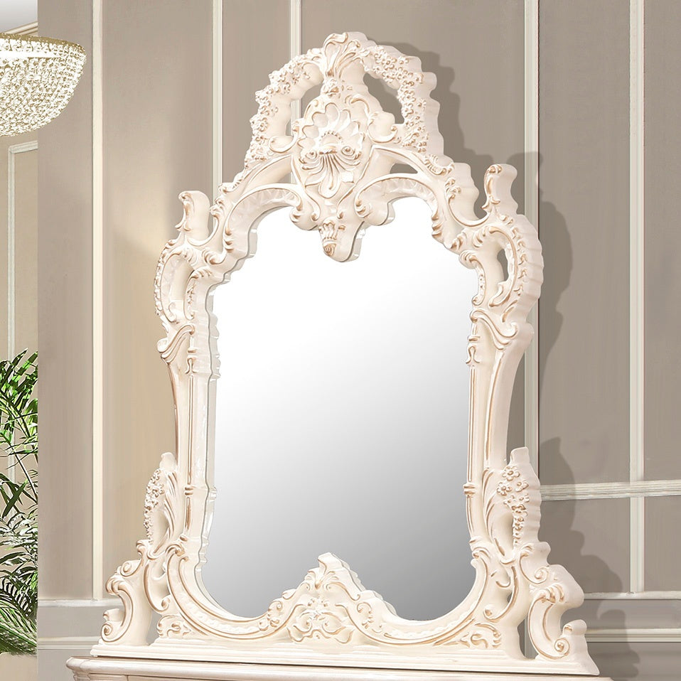 HD-998I Ivory/Metallic Gold Highlights Mirror from Homey Design - Luna Furniture