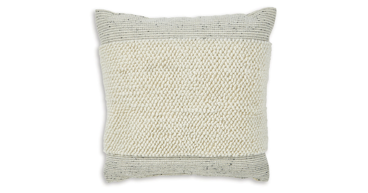 Rowcher Gray/White Pillow from Ashley Furniture - Luna Furniture