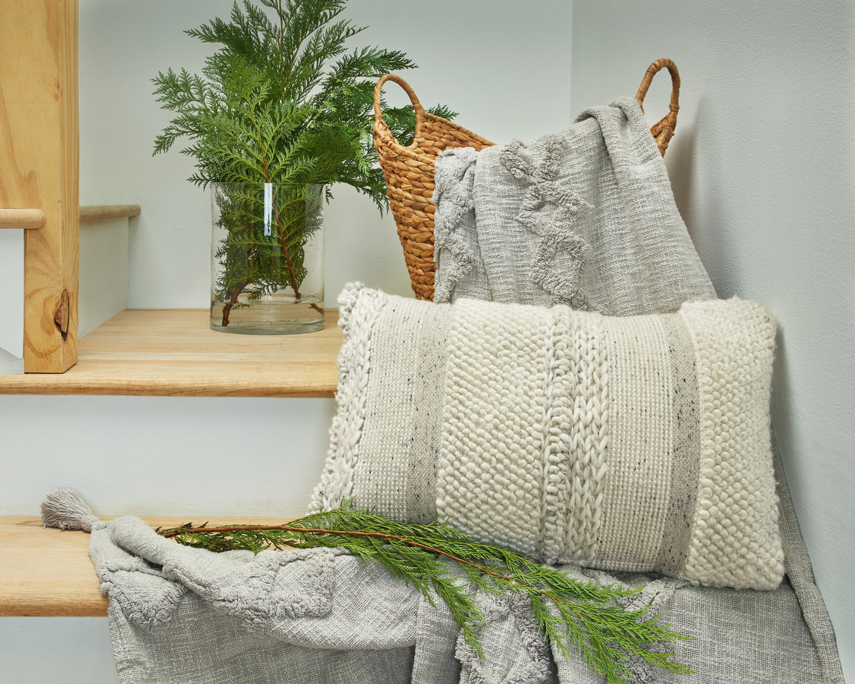 Standon Gray/White Pillow from Ashley - Luna Furniture