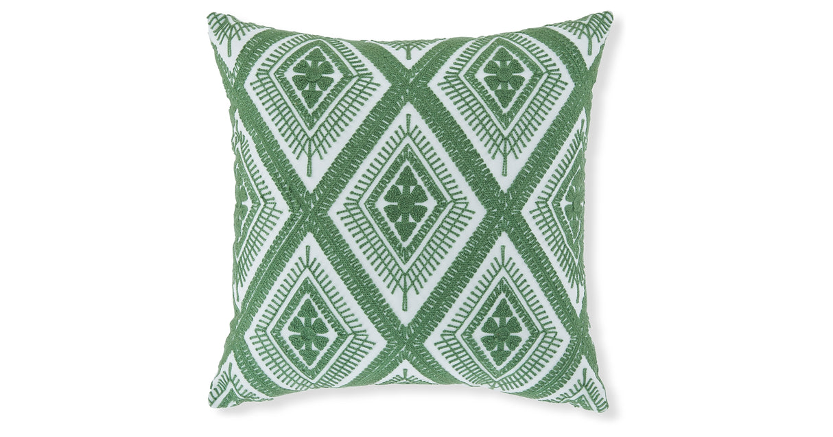 Bellvale Green/White Pillow from Ashley - Luna Furniture