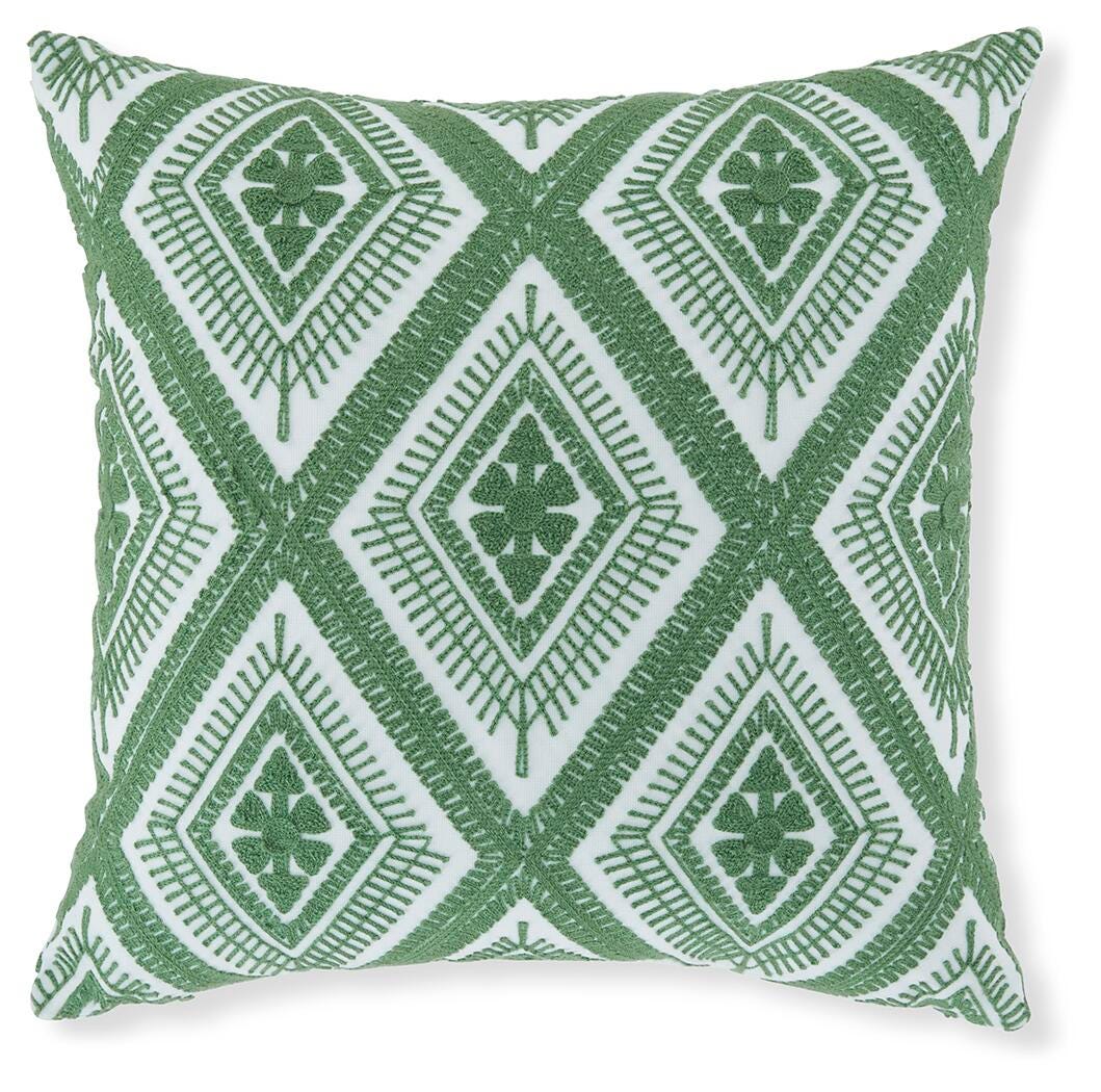 Bellvale Green/White Pillow from Ashley - Luna Furniture