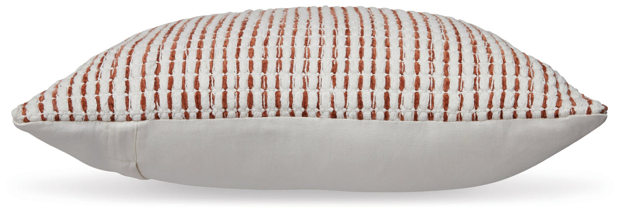 Nashlin White/Rust Pillow (Set of 4) from Ashley Furniture - Luna Furniture
